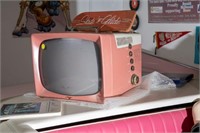 Vintage Hot Point Portable TV, Pink