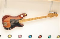 Full Size Electric Bass Guitar, Brown and Black