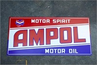 Ampol Motor Spirit Steel Sign