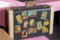Vintage Travel Cases Covered with Stickers