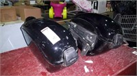 Set of hard-shelled motorcycle side bags no keys