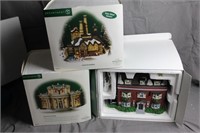 3 Dept. 56 Christmas Village Series Buildings