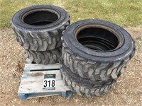 (4 x ) 10 x 16.5 Used Skid Steer Tires