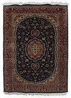 HAND-TIED FLORAL PATTERN RUG 10'1" X 7'1"