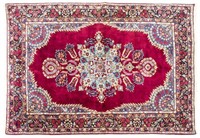 PERSIAN HAND-TIED GIVECHI YAZD RUG 9'10" X 6'10"