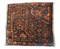 ANTIQUE PERSIAN HAND-TIED BIDJAR RUG 1'8" X 1'8"