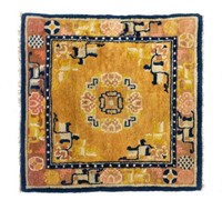 HAND-TIED CHINESE RUG 2'3" X 2'3"