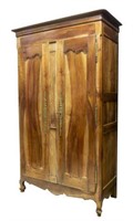 FRENCH LOUIS XV STYLE FRUITWOOD ARMOIRE
