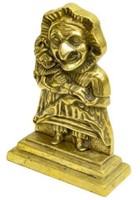 ENGLISH POLISHED BRASS PUNCH & JUDY DOORSTOP