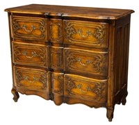 FRENCH LOUIS XV STYLE THREE-DRAWER COMMODE