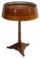 FRENCH BISTRO TABLE FASHIONED FROM WOODEN BARREL