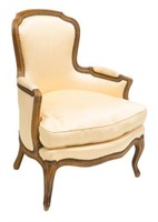 FRENCH LOUIS XV STYLE BERGERE ARMCHAIR