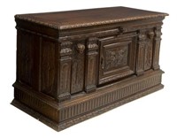 FRENCH RENAISSANCE REVIVAL CARVED TRUNK