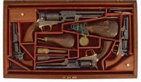 Cased Set of 4 Colt Model 1848-1855 Revolvers