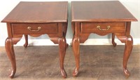 2 CHERRY END TABLES