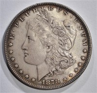 1878 7F MORGAN DOLLAR, AU/UNC
