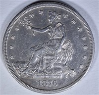 1876-S TRADE DOLLAR  AU+