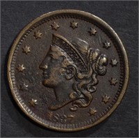 1837 LARGE CENT, XF