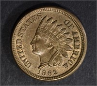 1862 INDIAN CENT, CH BU+