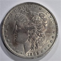 1882-O/S MORGAN DOLLAR, AU