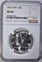 1965 SMS KENNEDY HALF DOLLAR, NGC MS-68