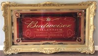LARGE BUDWEISER MIRRORED SIGN