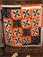 OSU themed quilt,handmade made by Lorna Cunningham