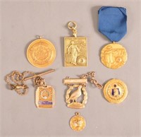 Collection of 14kt Gold Trap Shooting Medals