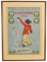 Kingfisher Fishing Lines  Advertising Poster