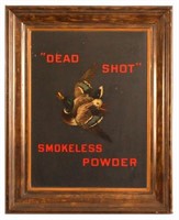 "Dead Shot" Smokeless Powder Tin Sign