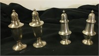 2 PAIR STERLING SALT AND PEPPER