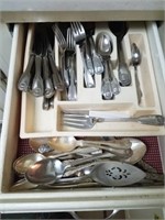 9 DRAWERS IN KITCHEN: DISH TOWELS, UTENSILS,