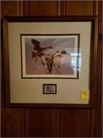 DUCK PRINT WITH DUCK STAMP BY B KILLEN