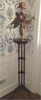 MAHOGANY QUEEN ANNE FERN STAND AND URN