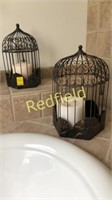 Pair of decorative bird cages