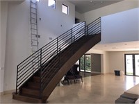 Curved wrought iron stair railing’s