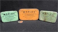 Lot of 3 Webley pellet tins
