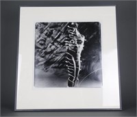 Unsigned, Electric Nude, gelatin silver print.