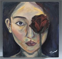 Unknown, Portrait of a Girl & Rose, 20th century.