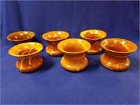 6 Redware Chowder Bowls