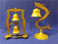 Two Vintage Oriental Brass Bells