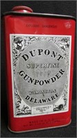 Dupont super fine gunpowder tin