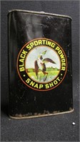 Black sporting powder CIL snap shot tin