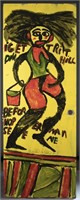 Willie Jinks, I Get Trit Hill, painted door, 1999.