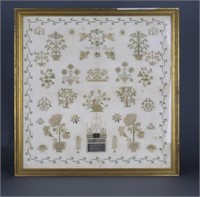 William IV Silk Needlework Sampler, 1839