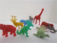 Vintage plastic little animals