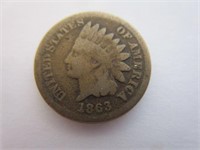 Coin; 1863; Indian Head Penny