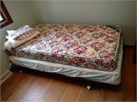 Twin bed frame with mattresses