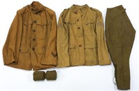 WWI US ARMY UNIFORM & PANTS MIXED LOT