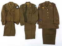 WWII US ARMY DRESS UNIFORM LOT OF 3